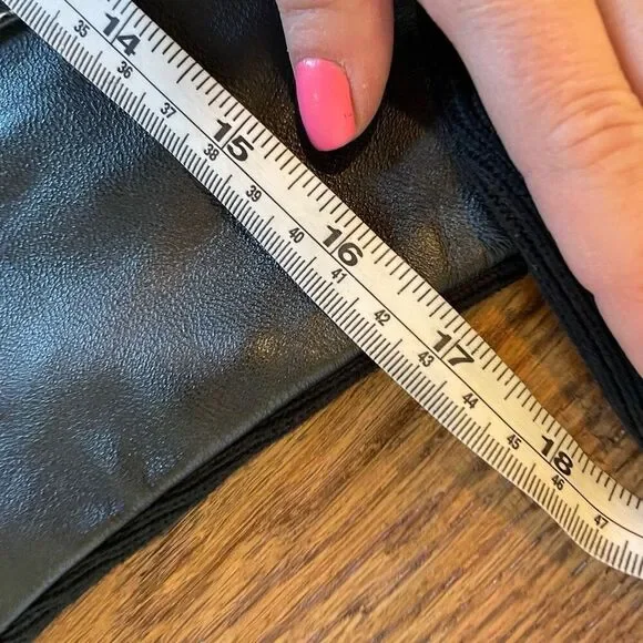 Escapade 100% leather knit moto style jacket small - Picture 9 of 10